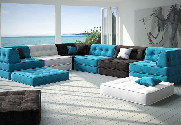 Современный бескаркасный диван трансформер Гоа для большой семьи 